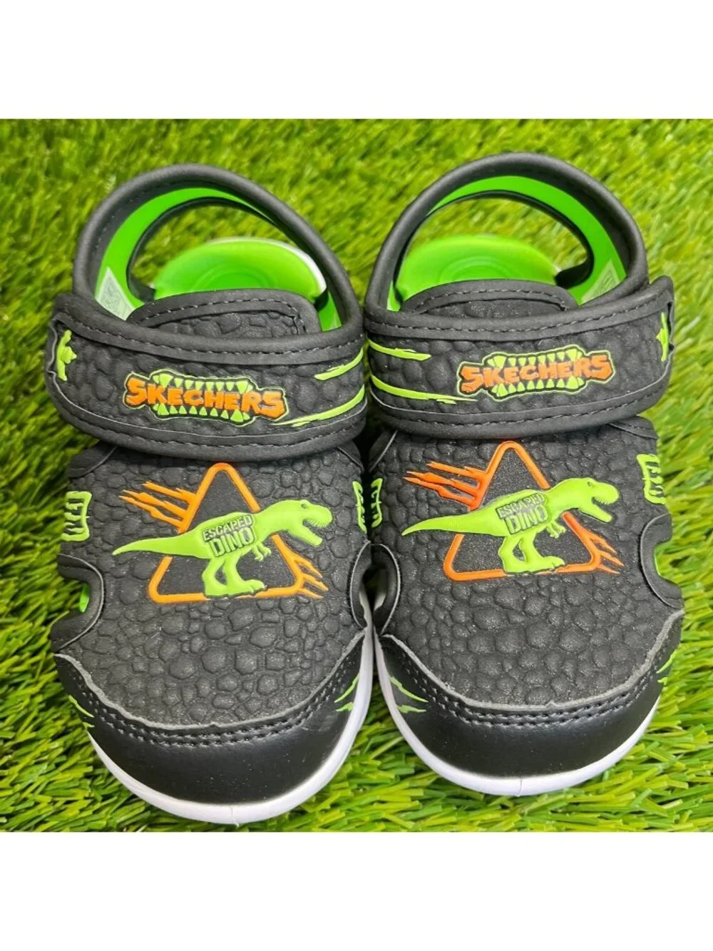 Skechers Hypno-Flash Hydro Fun Boys Size 8C Black Beach Walking Outdoor Sandals